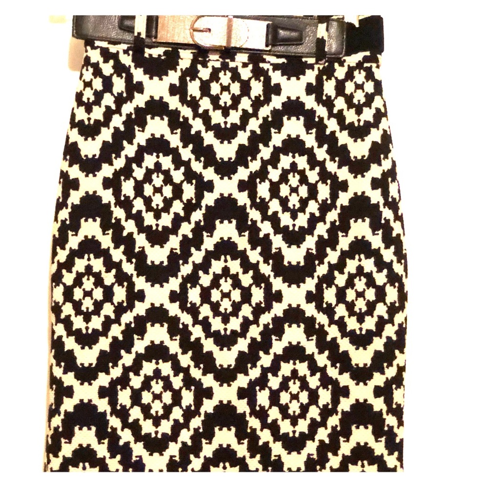 Pencil skirt with patterns